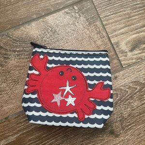 Thirty-one Crab Design pouch - Red and Blue